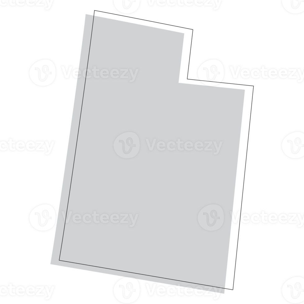 Utah state map. Map of the U.S. state of Utah. png