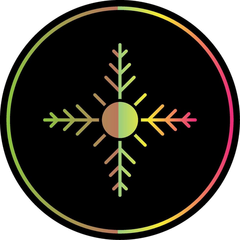 Snowflake Glyph Due Color Icon vector