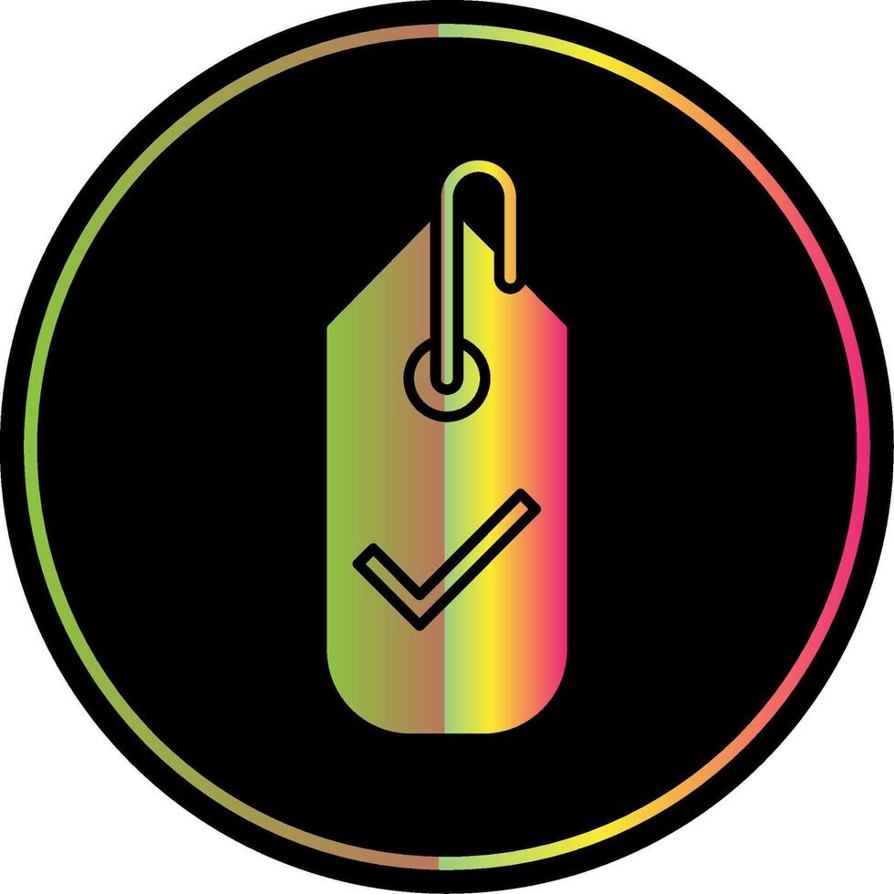 Tag Glyph Due Color Icon vector