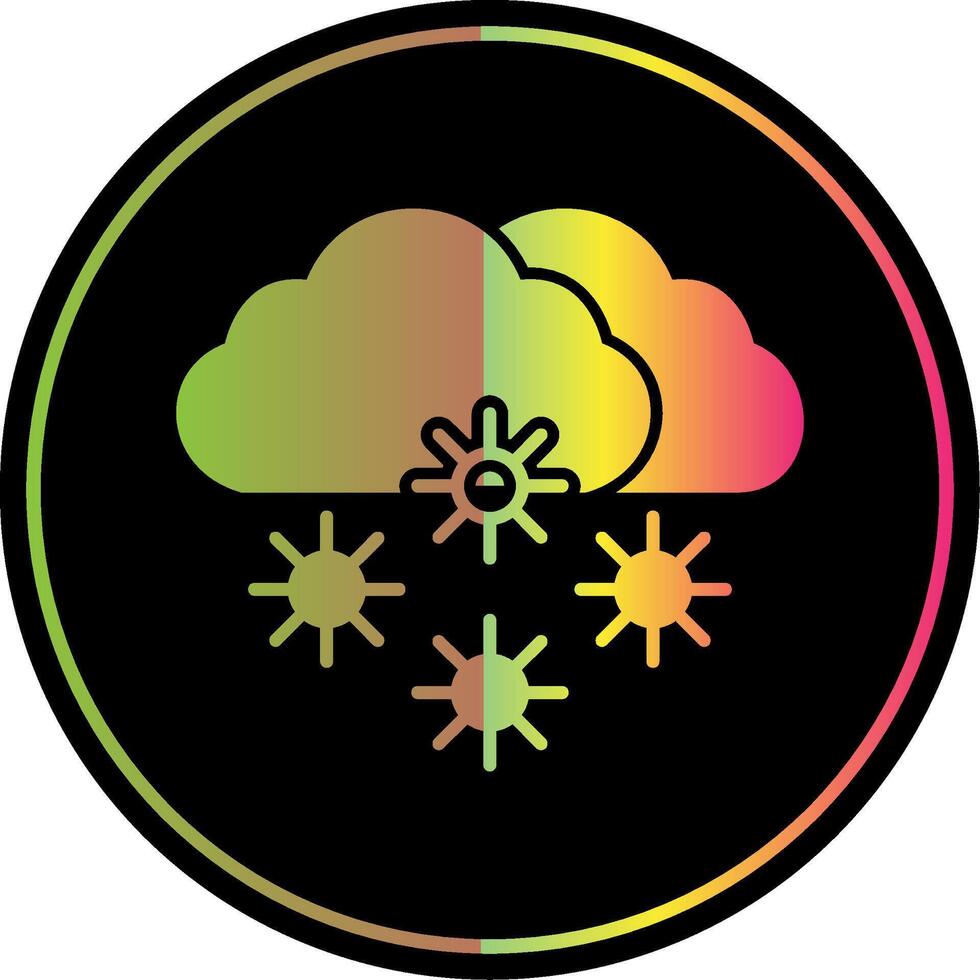 Snowy Glyph Due Color Icon vector
