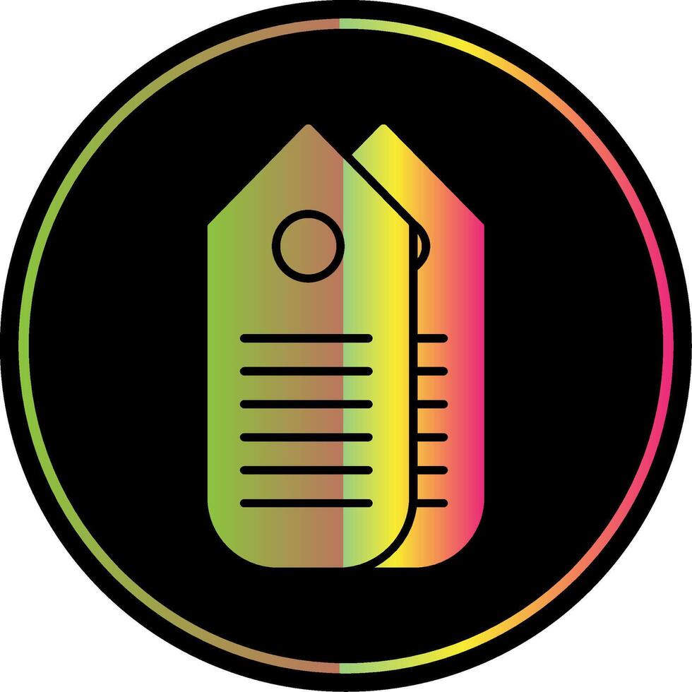 Tag Glyph Due Color Icon vector