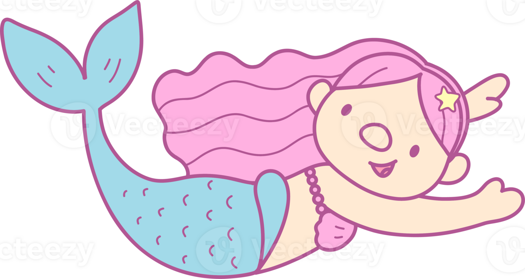 Cute Mermaid illustration png