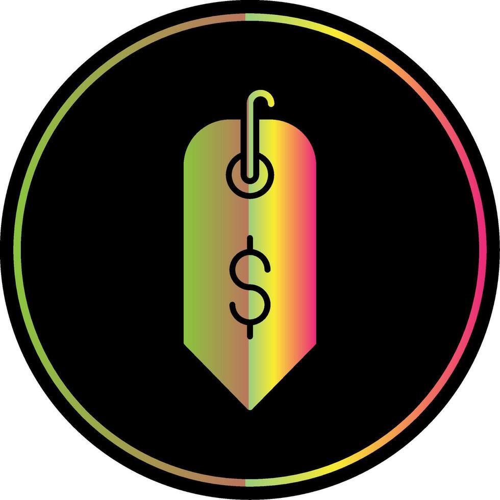 Dollar Sign Glyph Due Color Icon vector
