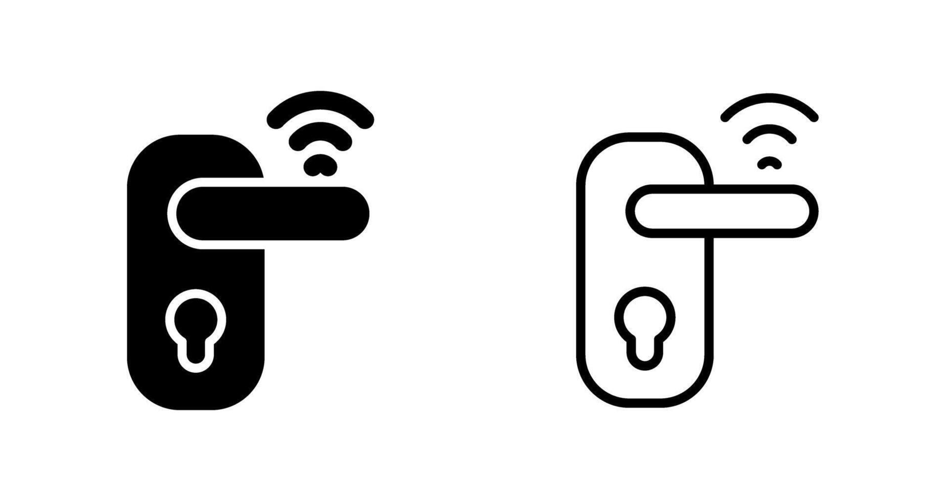 Smart Door Lock Vector Icon