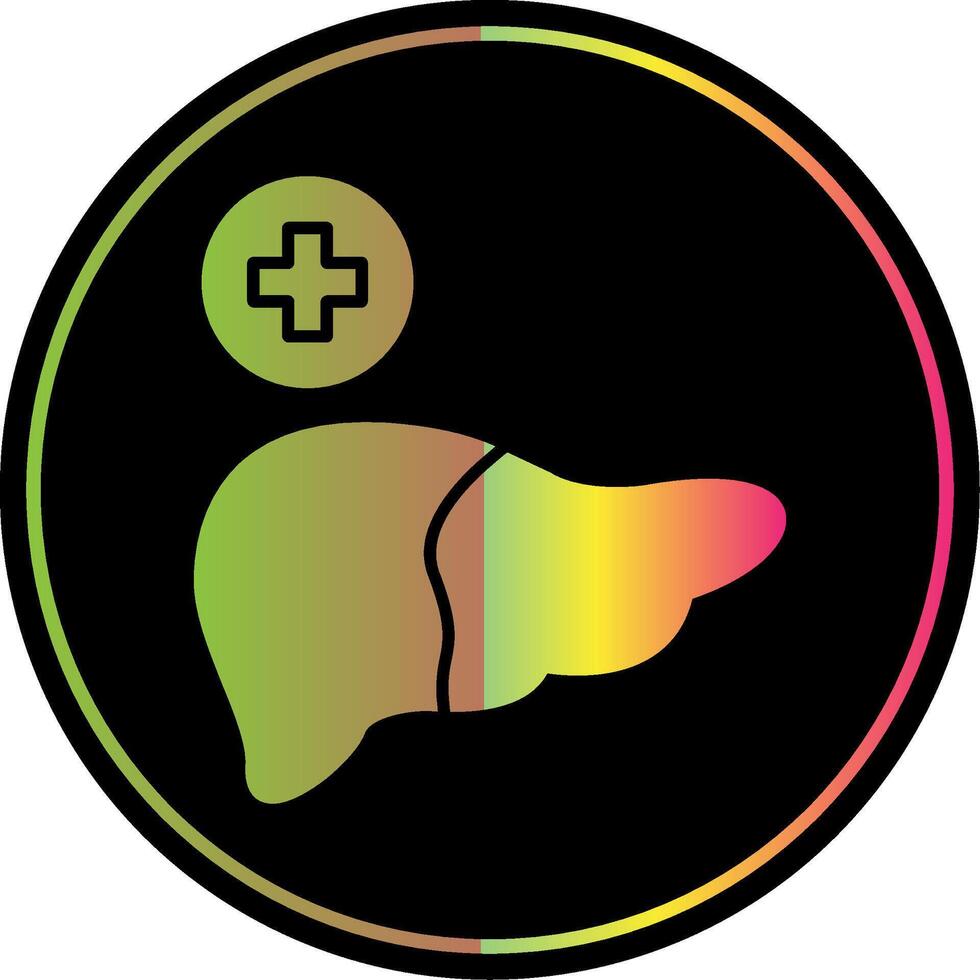 Liver Glyph Due Color Icon vector