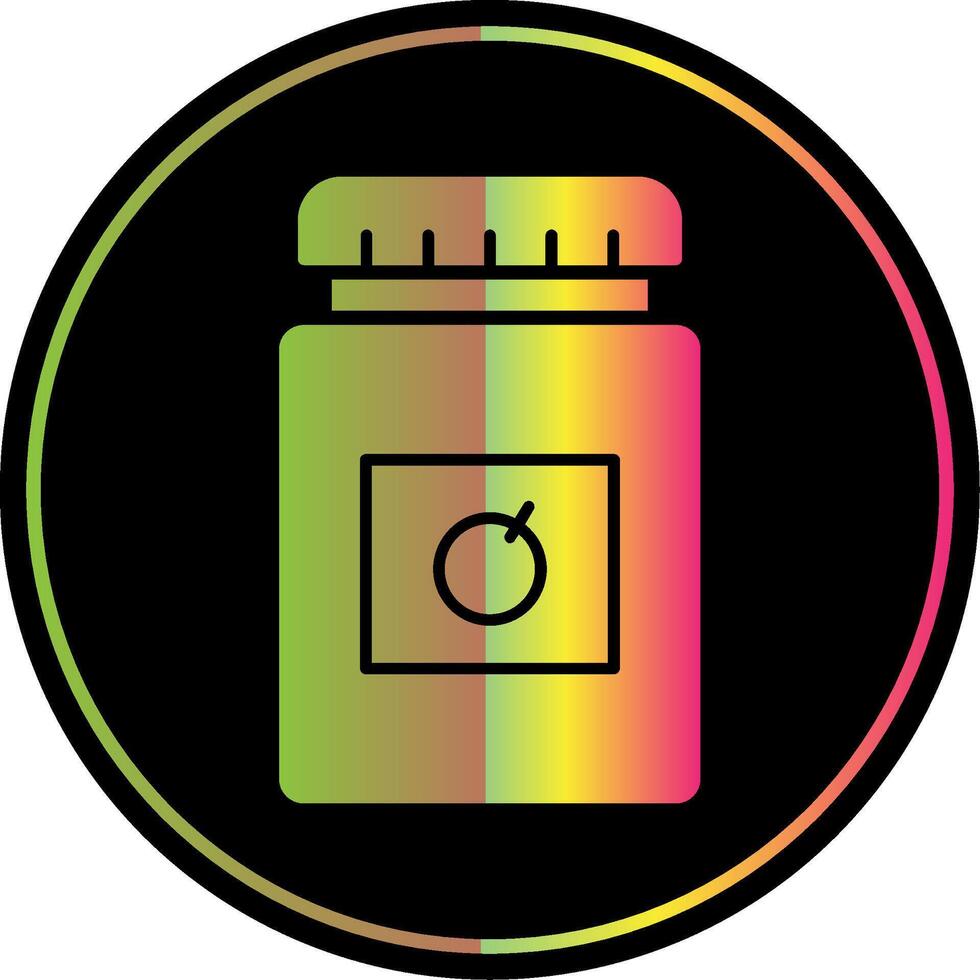 Jam Jar Glyph Due Color Icon vector