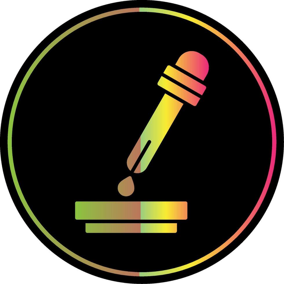 Pipette Glyph Due Color Icon vector