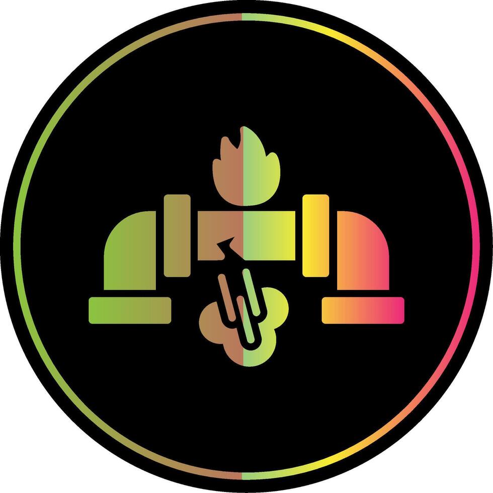 Gas Leak Glyph Due Color Icon vector