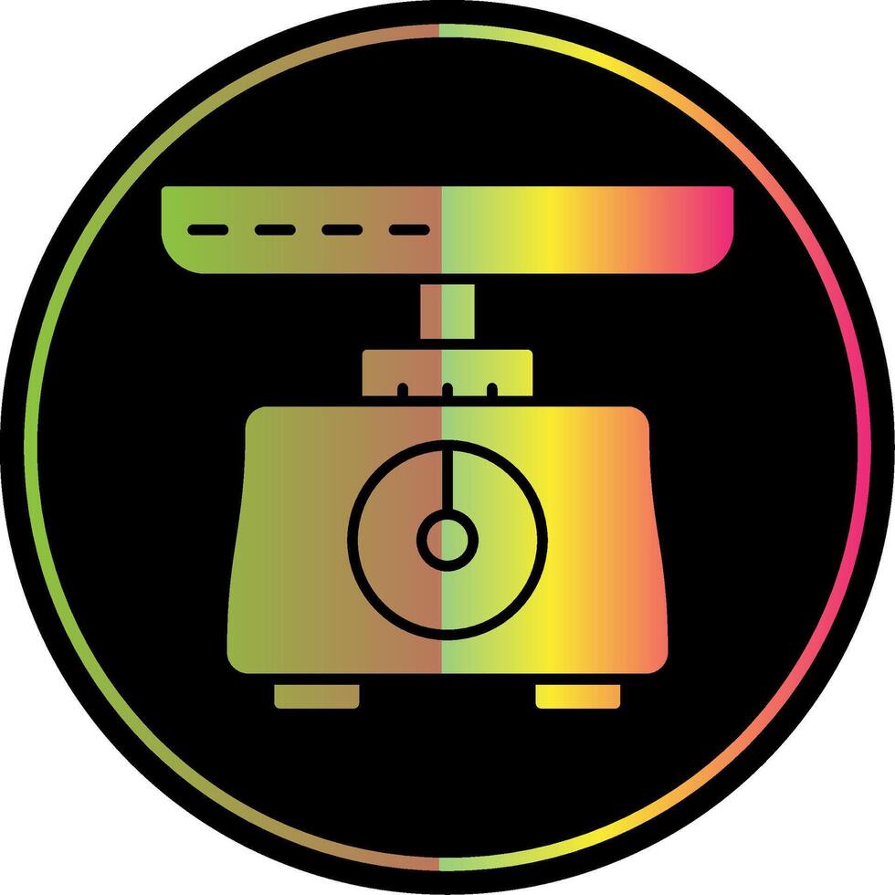 Weighing Scale Glyph Due Color Icon vector