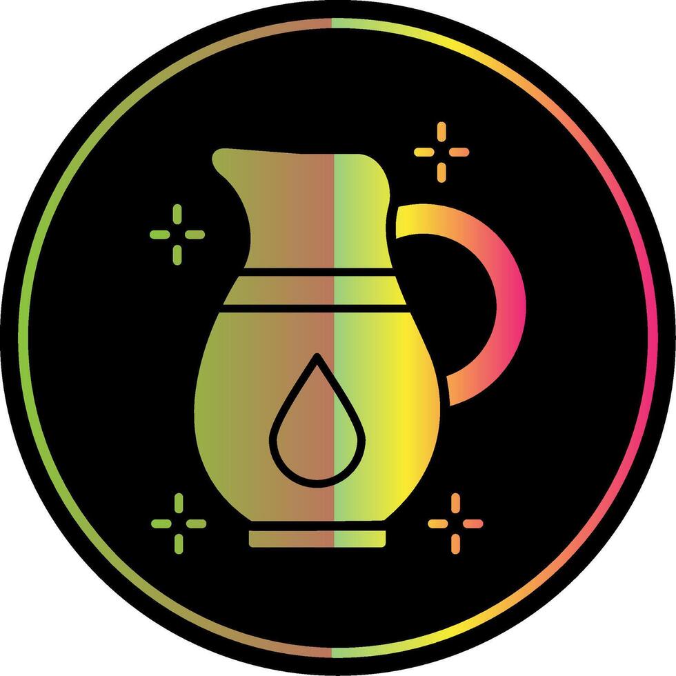 Jug Glyph Due Color Icon vector
