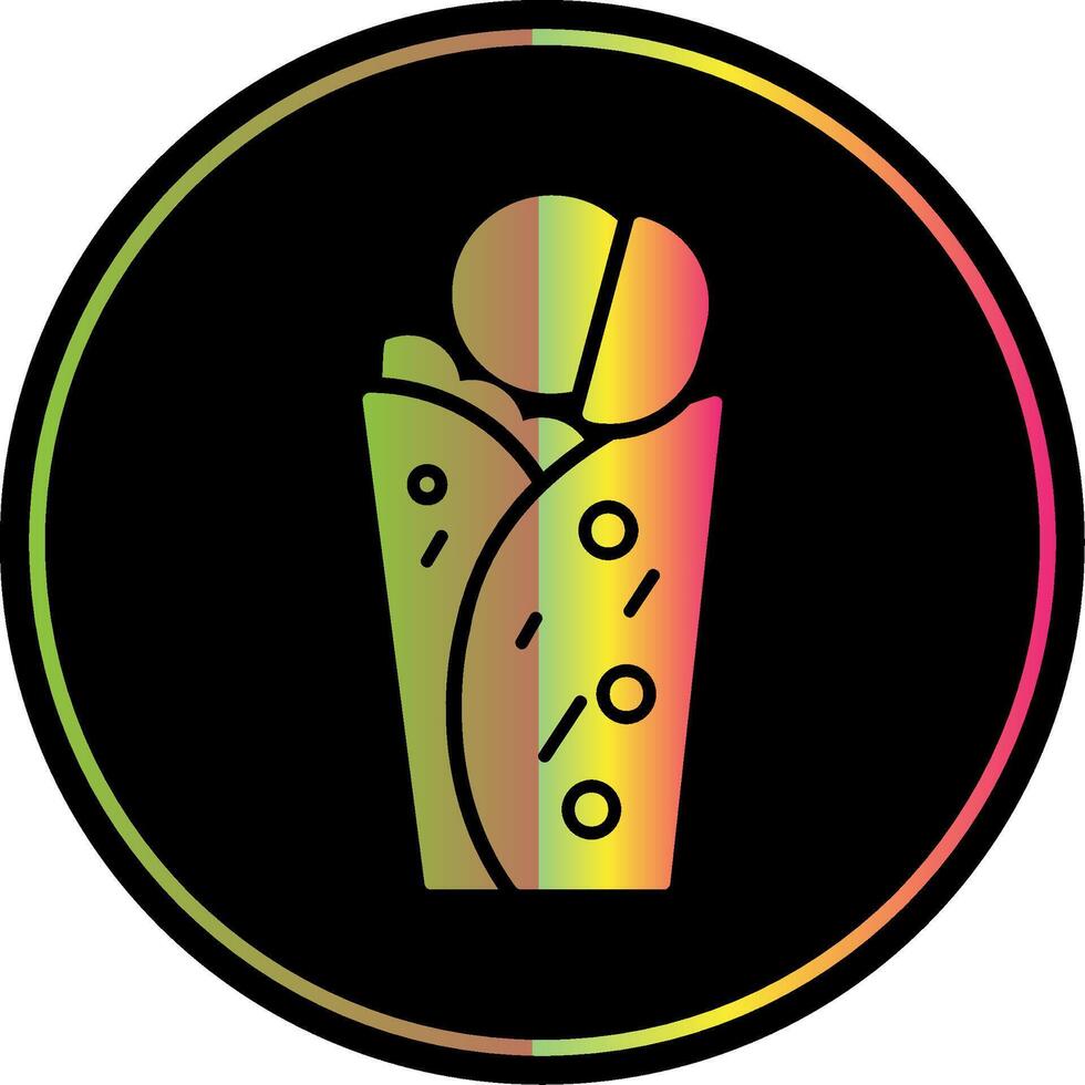 Wrap Glyph Due Color Icon vector