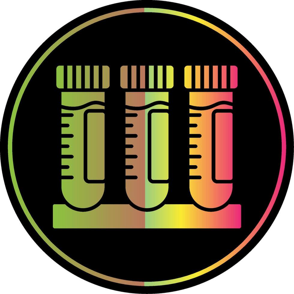 Test Tube Glyph Due Color Icon vector