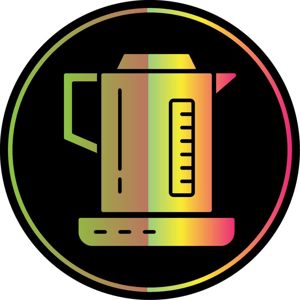 Electric Kettle Glyph Due Color Icon vector