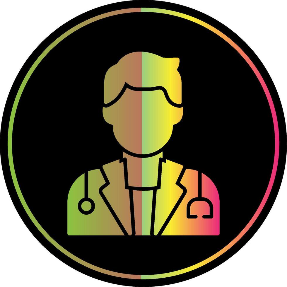 Surgeon Glyph Due Color Icon vector