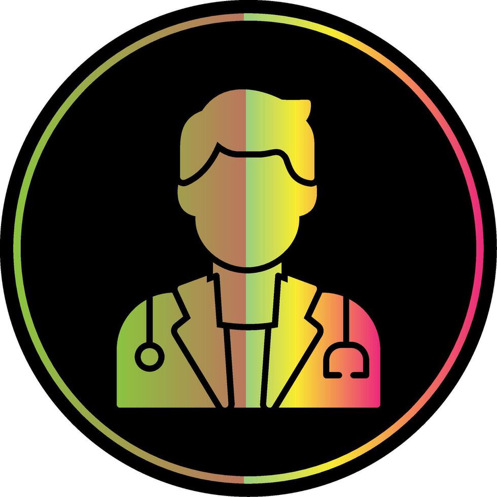 Surgeon Glyph Due Color Icon vector