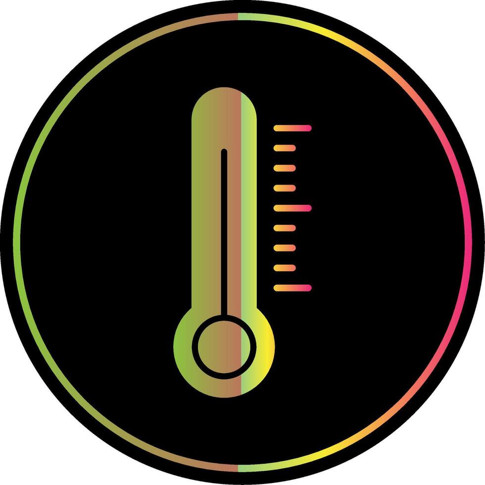 termómetro glifo debido color icono vector