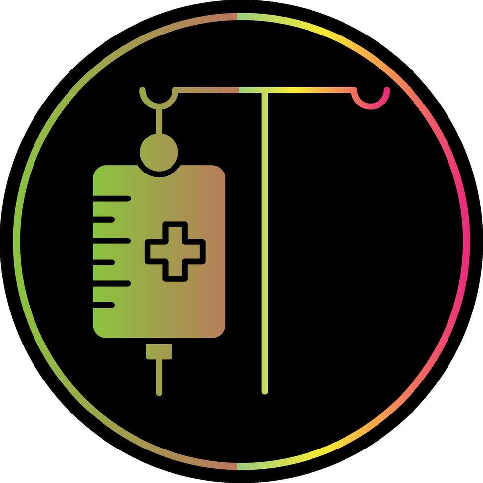 Medical Drip Glyph Due Color Icon vector