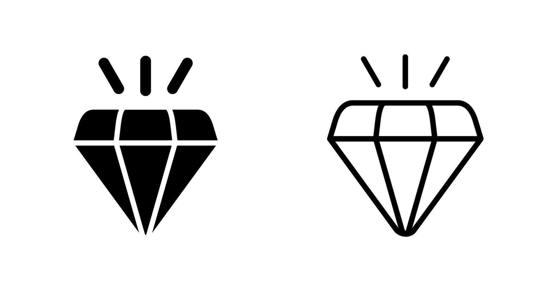 icono de vector de diamante