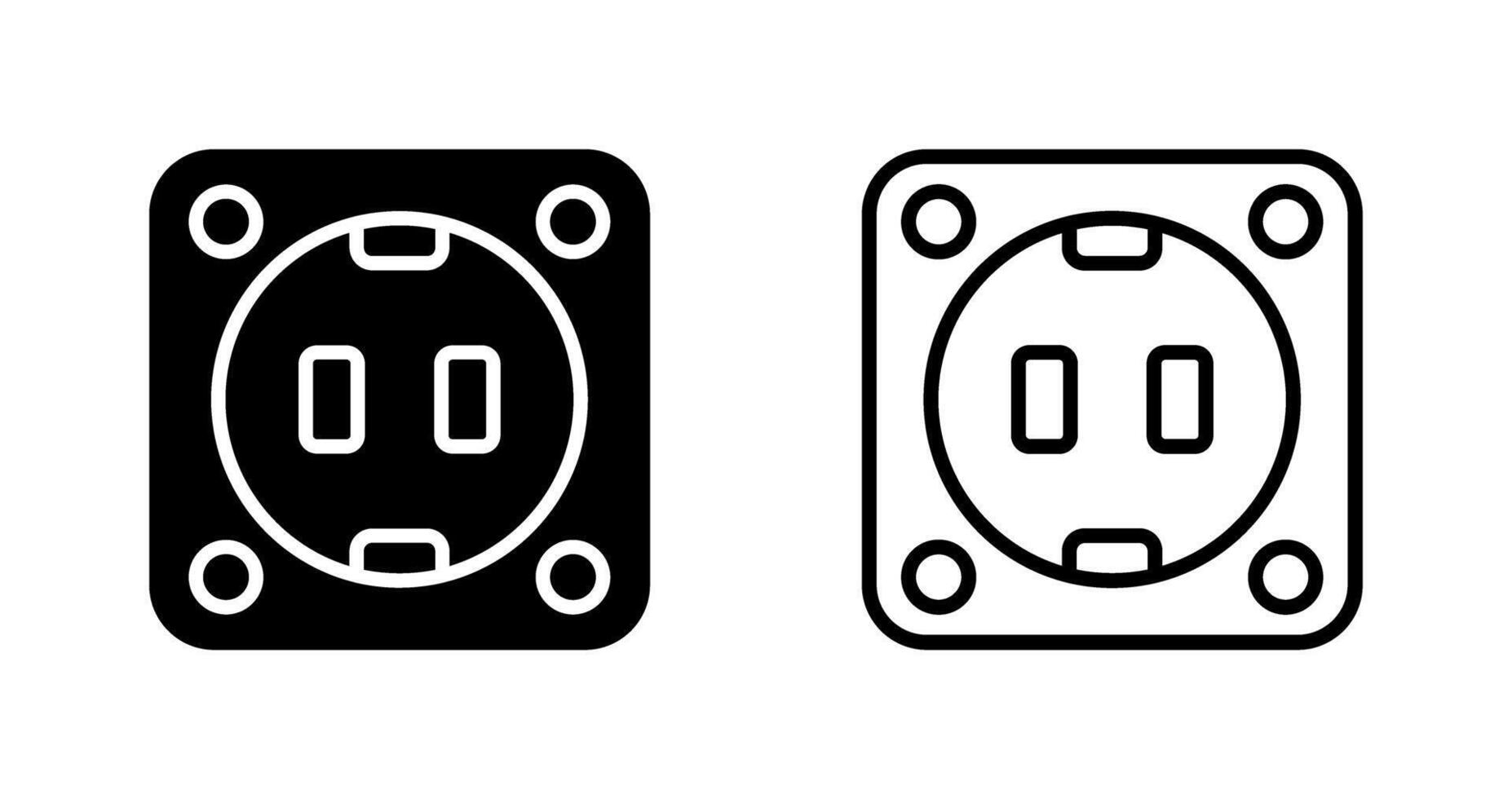 toma de corriente vector icono