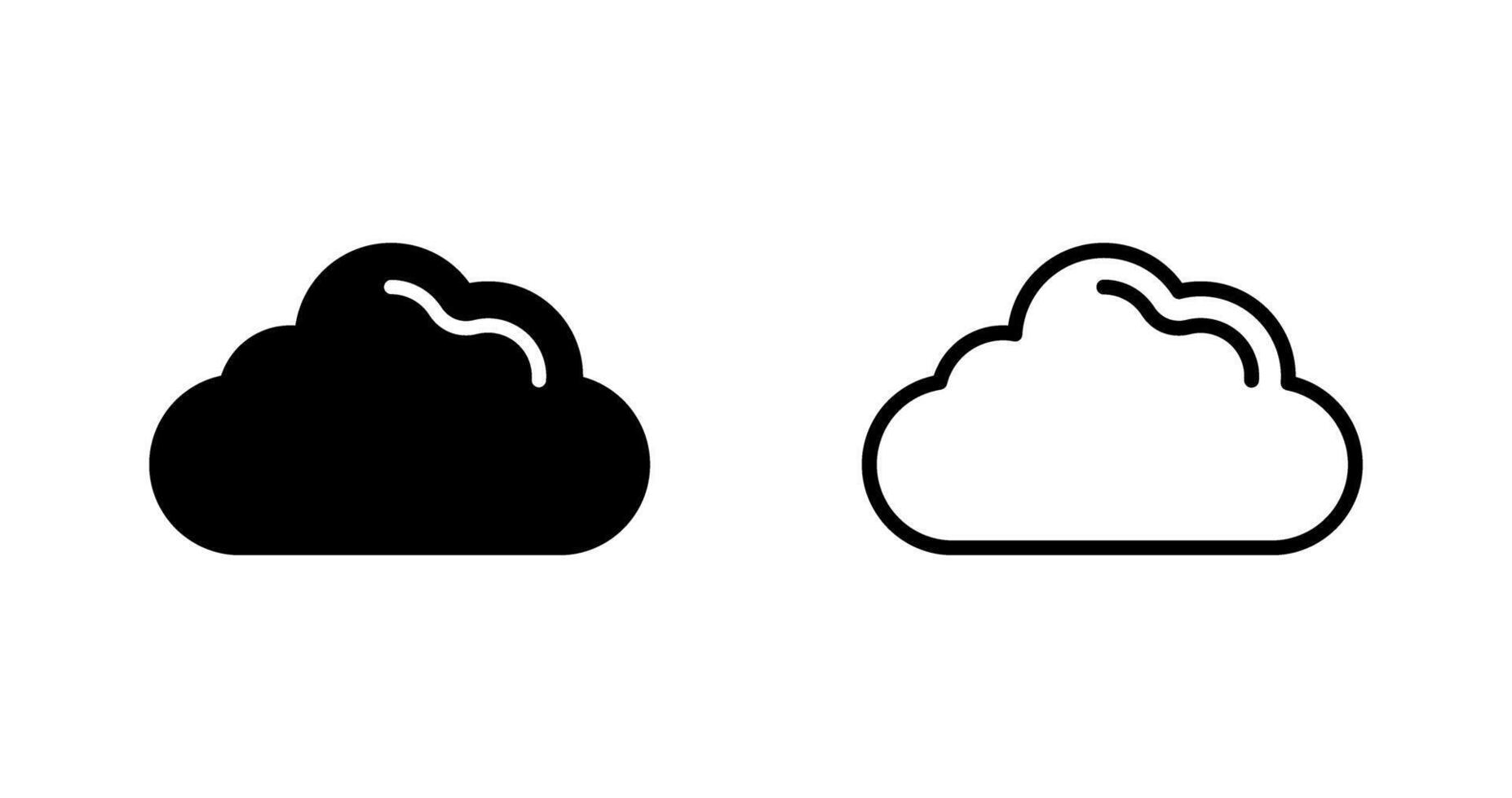 icono de vector de nube