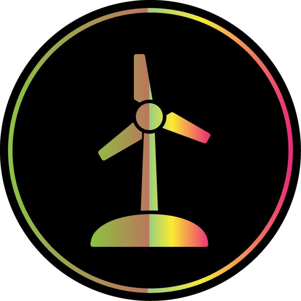 Turbine Glyph Due Color Icon vector