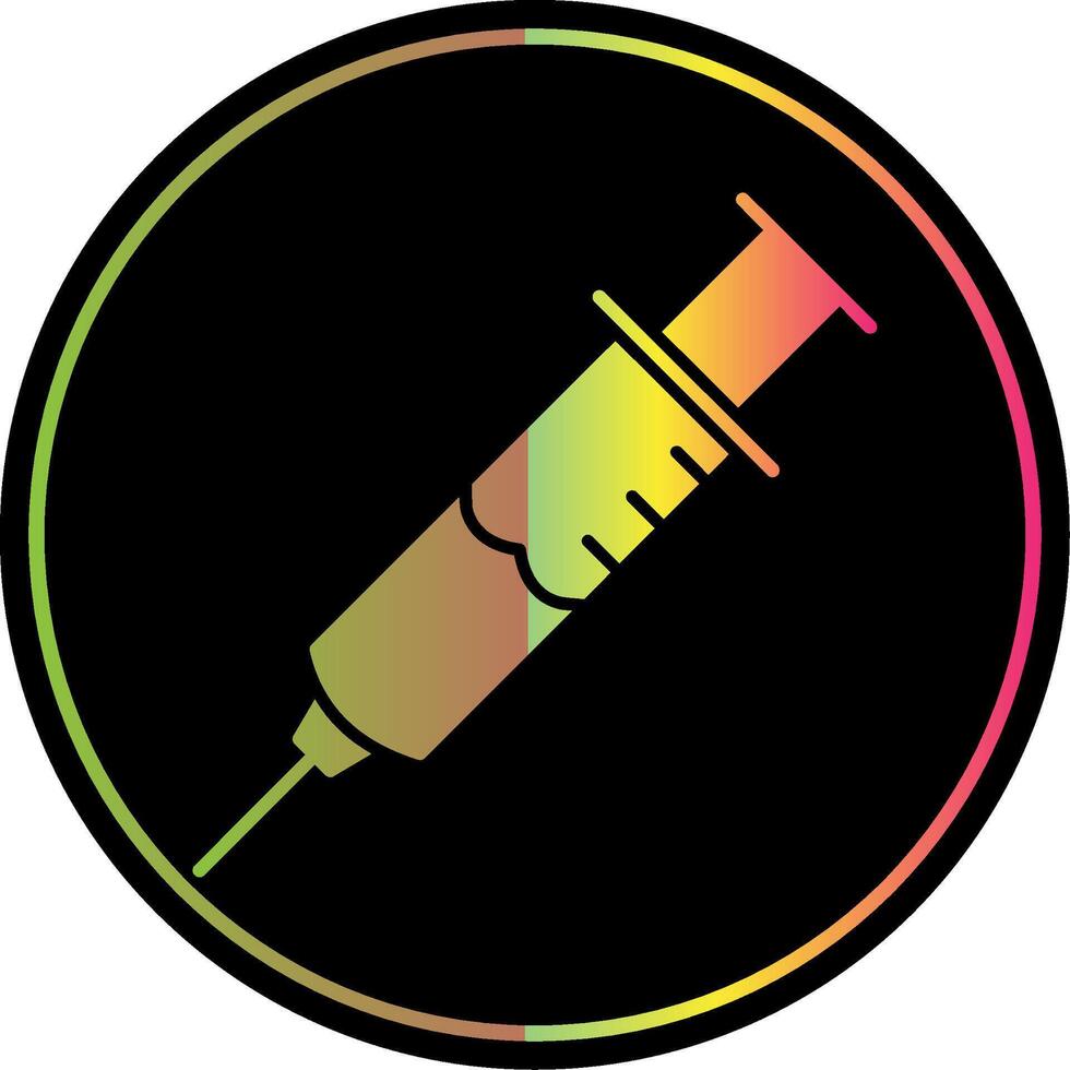 Injection Glyph Due Color Icon vector
