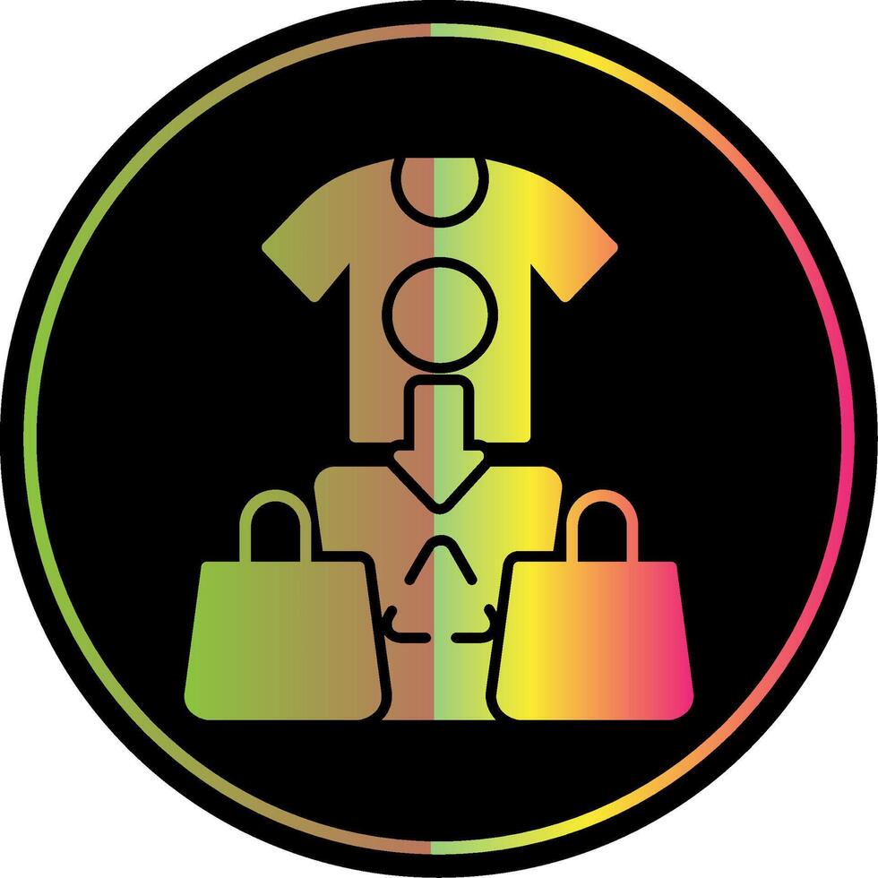 Overconsumption Glyph Due Color Icon vector