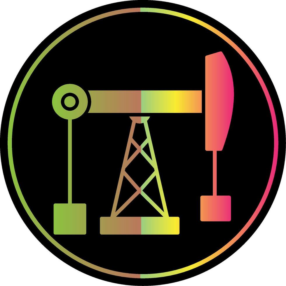 Fossil Fuel Glyph Due Color Icon vector