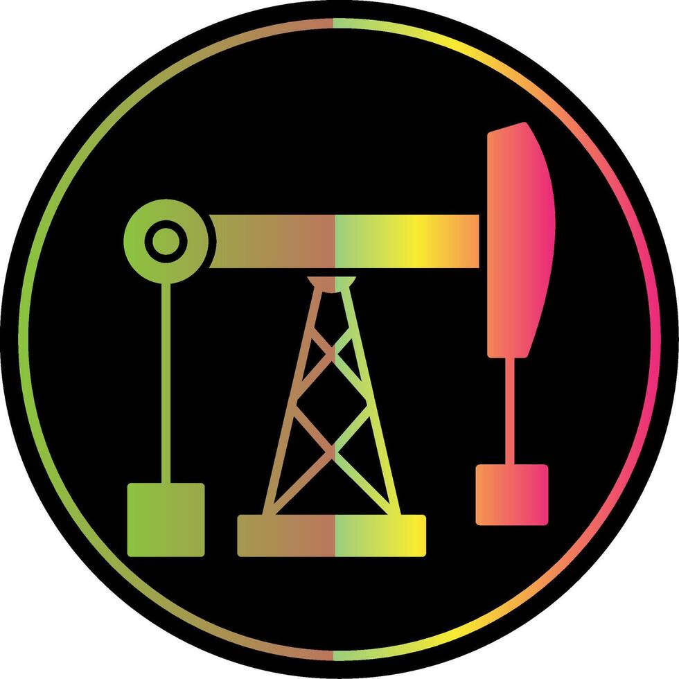 fósil combustible glifo debido color icono vector