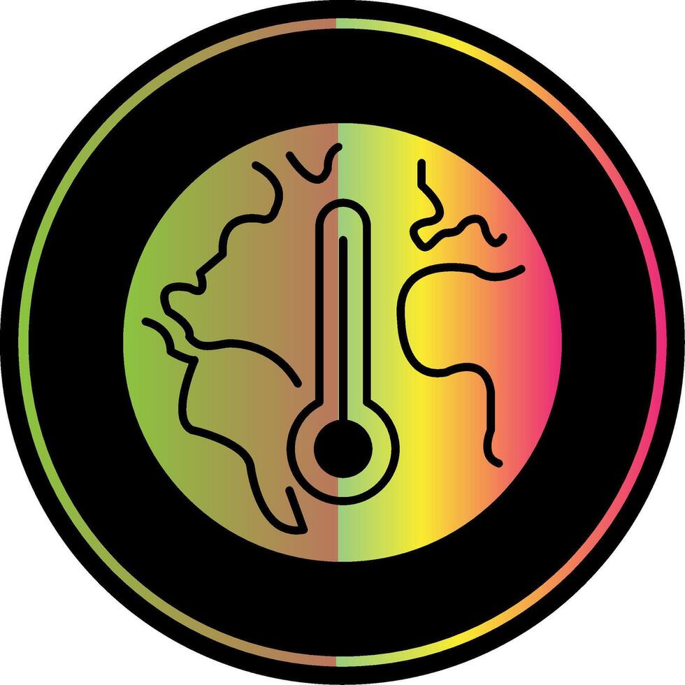 Climate Change Glyph Due Color Icon vector