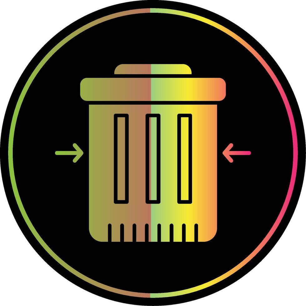 Waste Reduction Glyph Due Color Icon vector