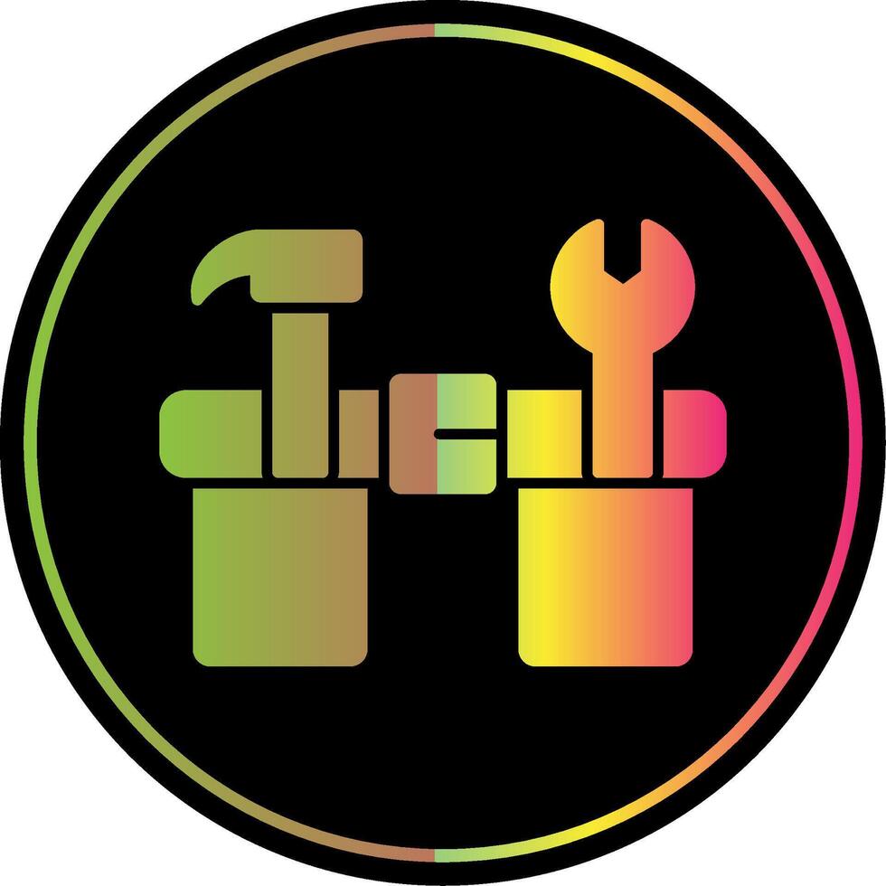Work Belt Glyph Due Color Icon vector