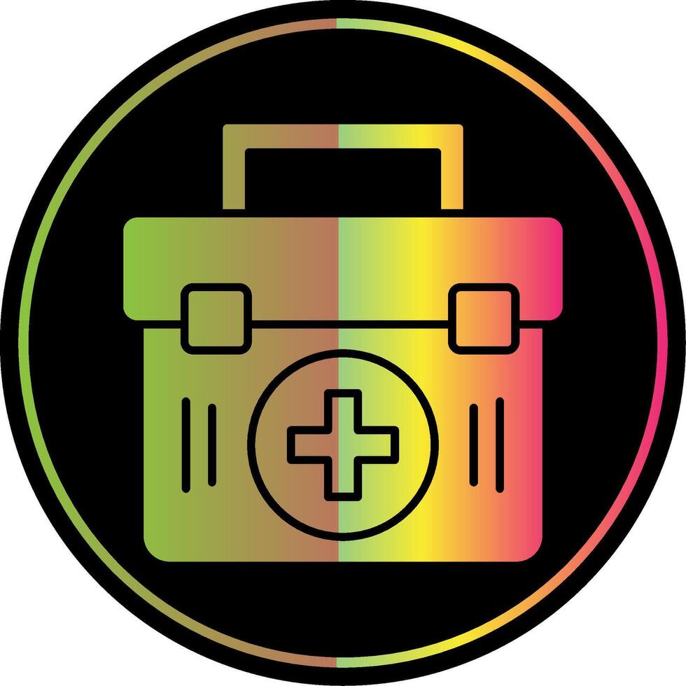 First Aid Kit Glyph Due Color Icon vector