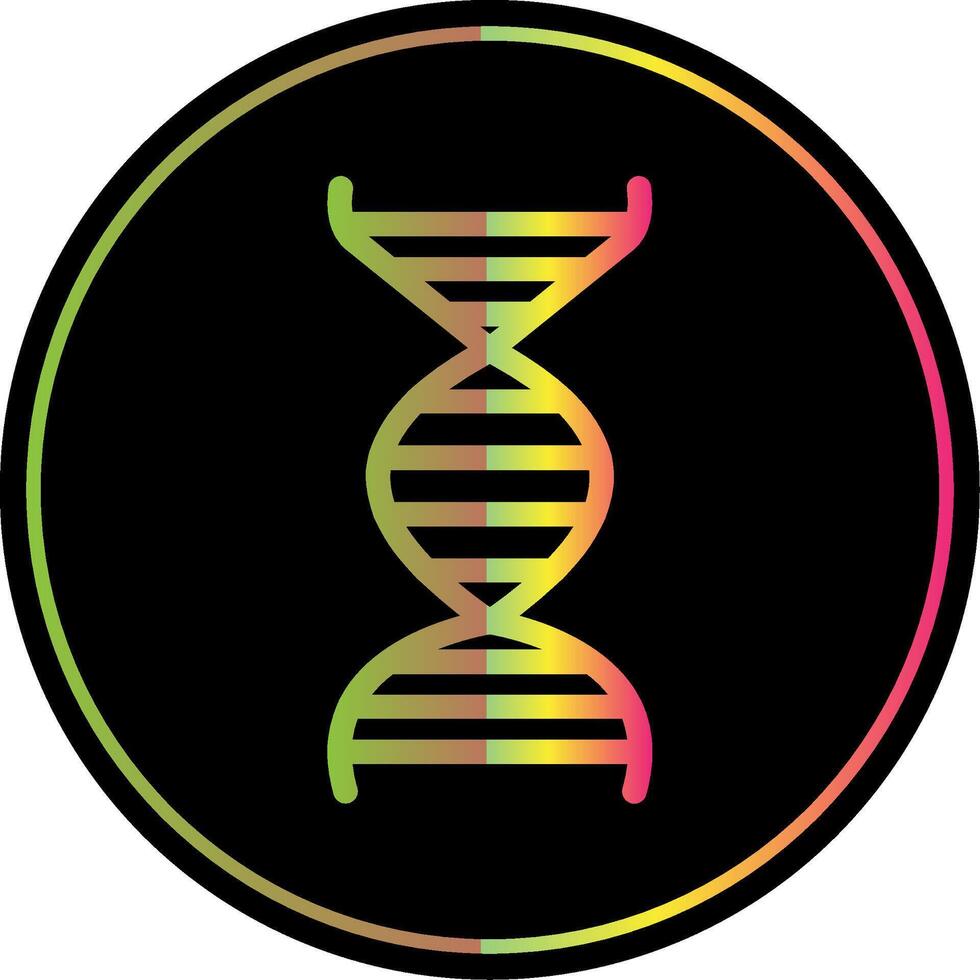 Dna Glyph Due Color Icon vector