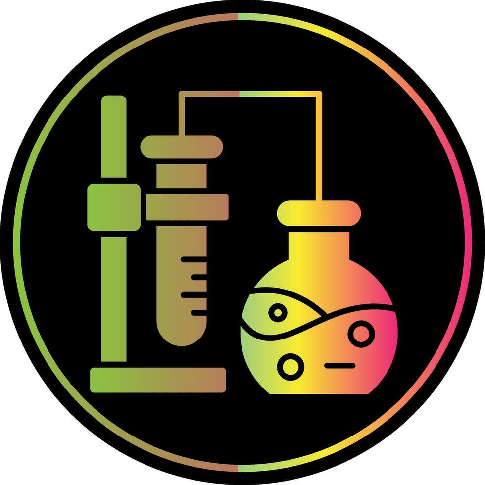 Experiment Glyph Due Color Icon vector