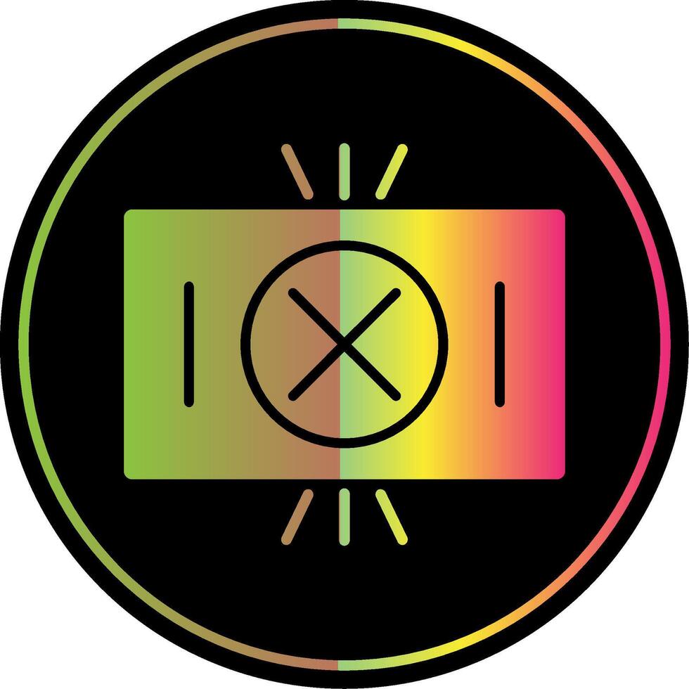 Red Card Glyph Due Color Icon vector