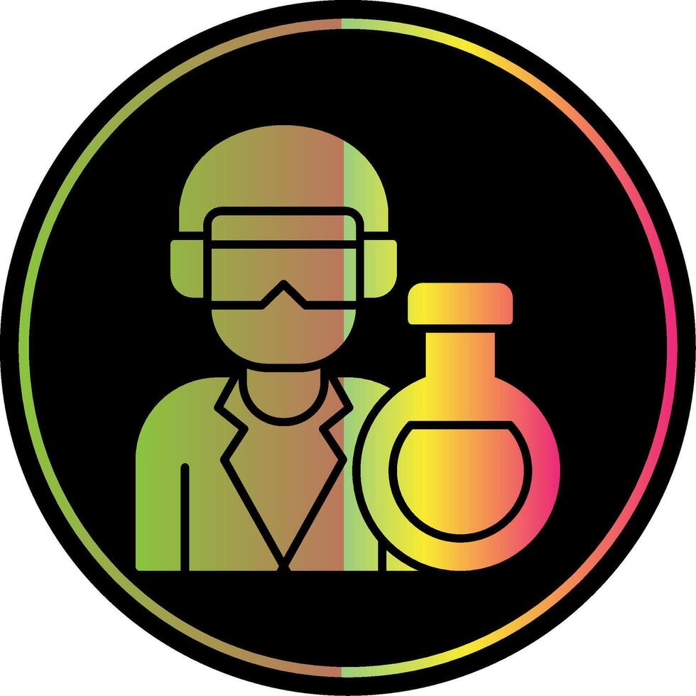 Chemist Glyph Due Color Icon vector