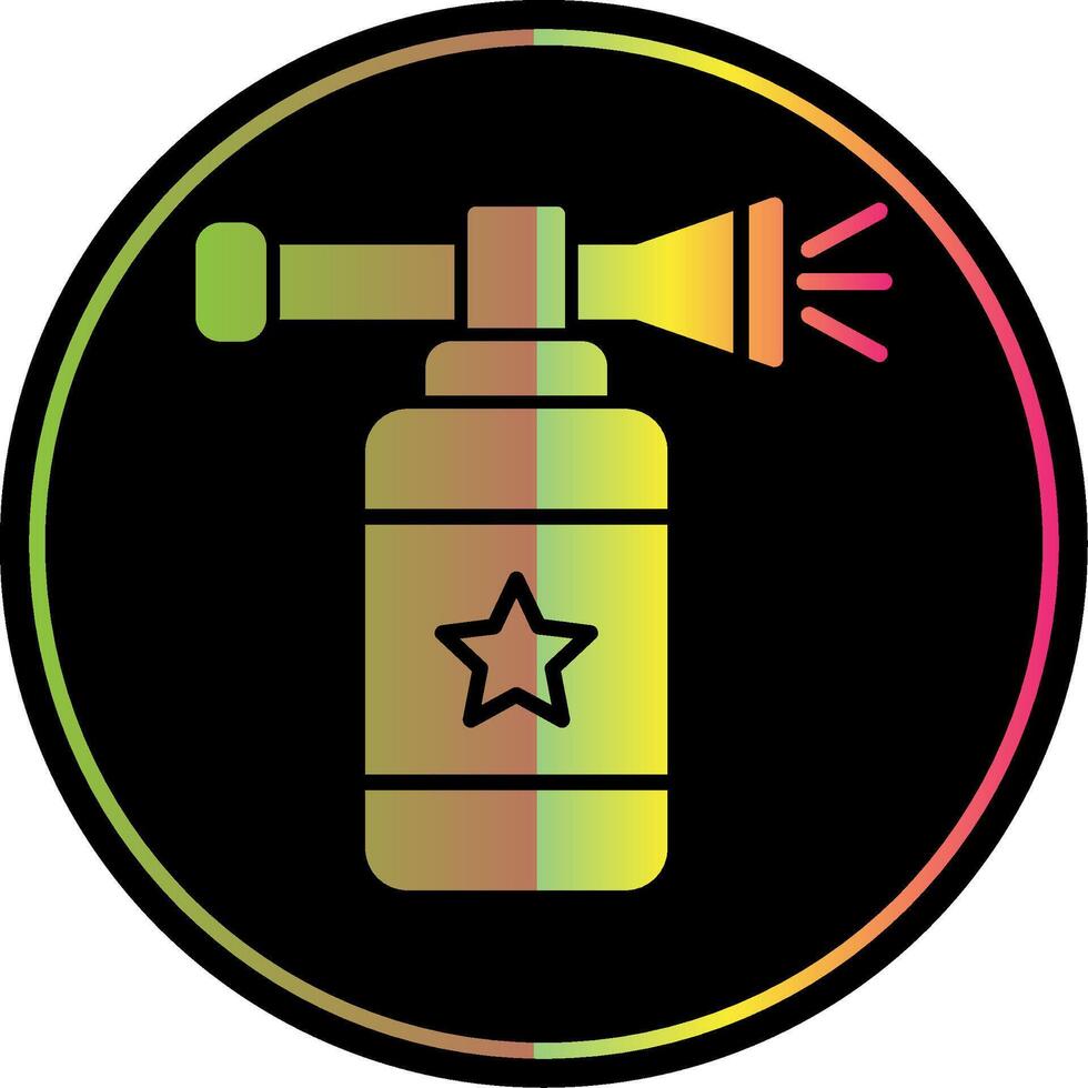 Air Horn Glyph Due Color Icon vector