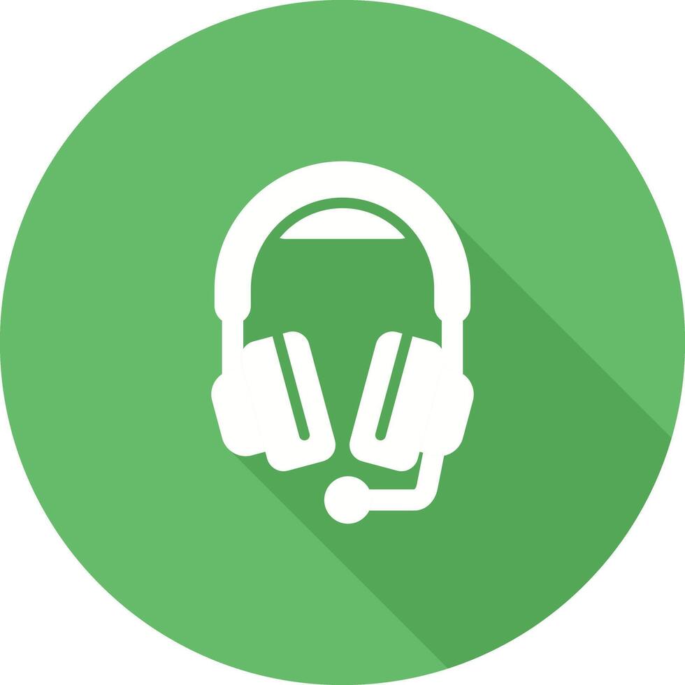 Headphones with Microphone Vector Icon