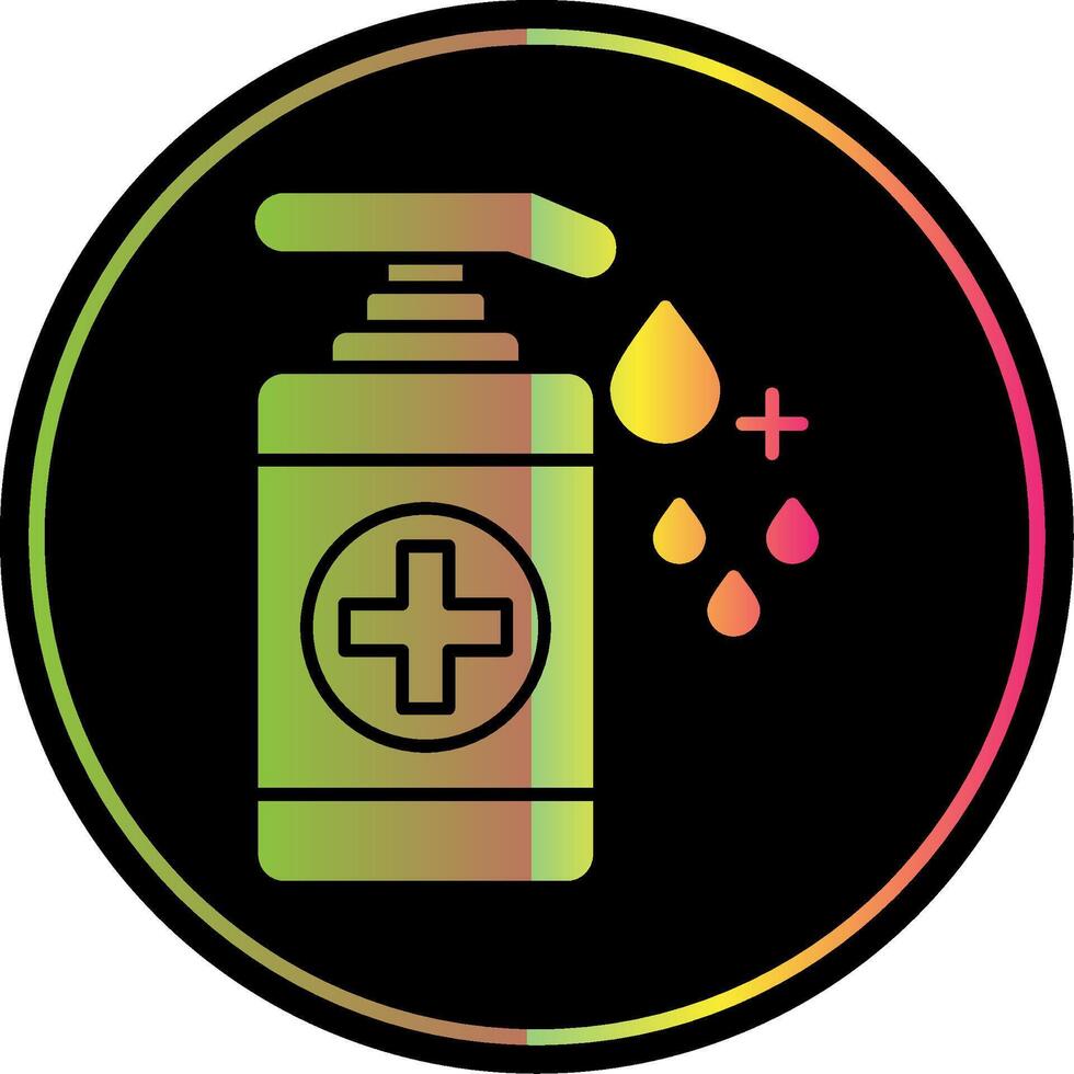 Hand Sanitizer Glyph Due Color Icon vector