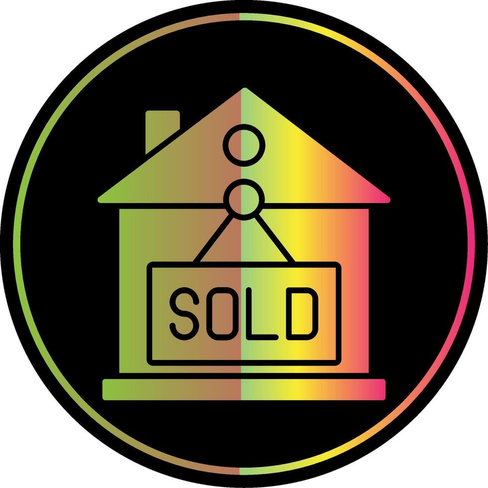 Sold Out Glyph Due Color Icon vector