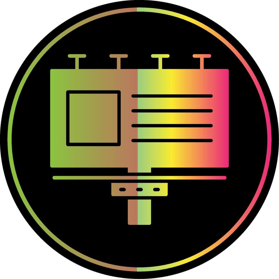 Billboards Glyph Due Color Icon vector