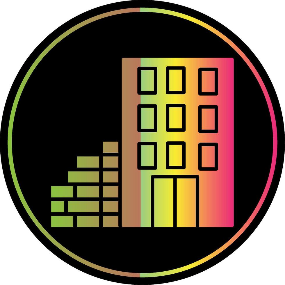Brick Glyph Due Color Icon vector
