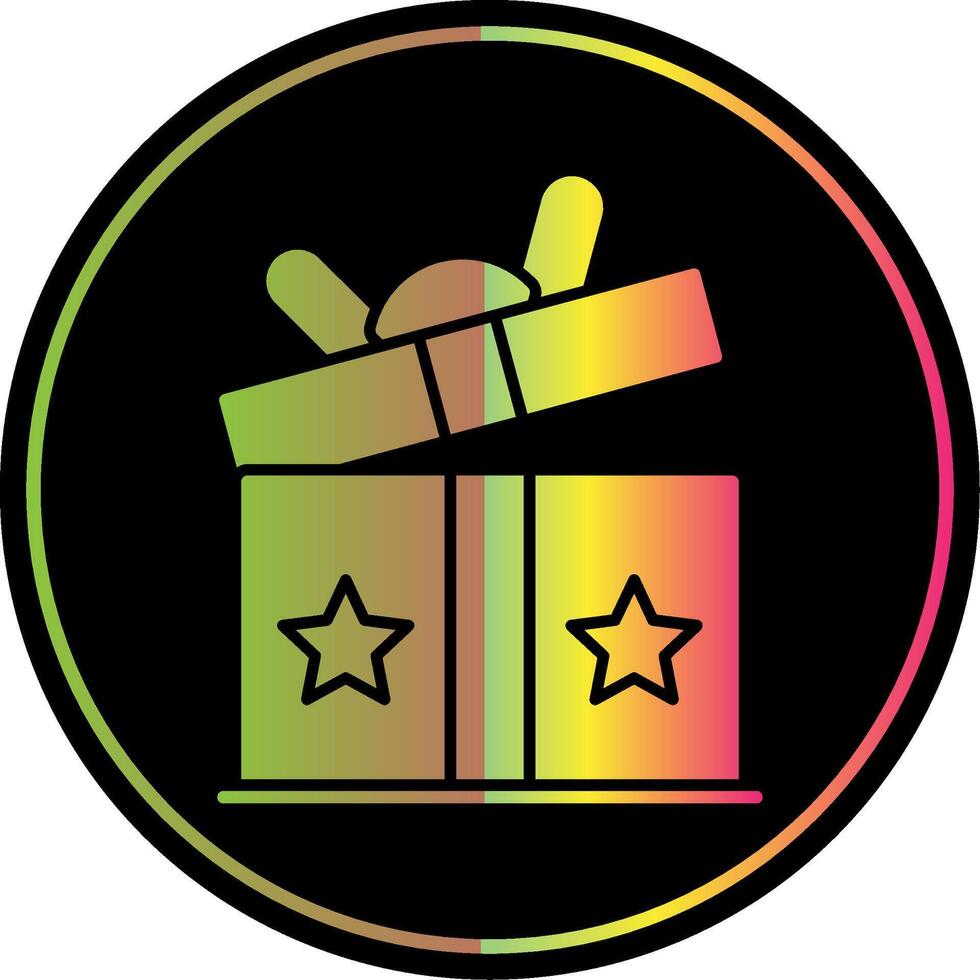 Gift Glyph Due Color Icon vector