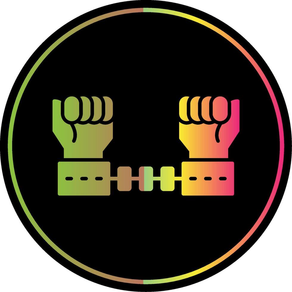 Arrested Criminal Glyph Due Color Icon vector