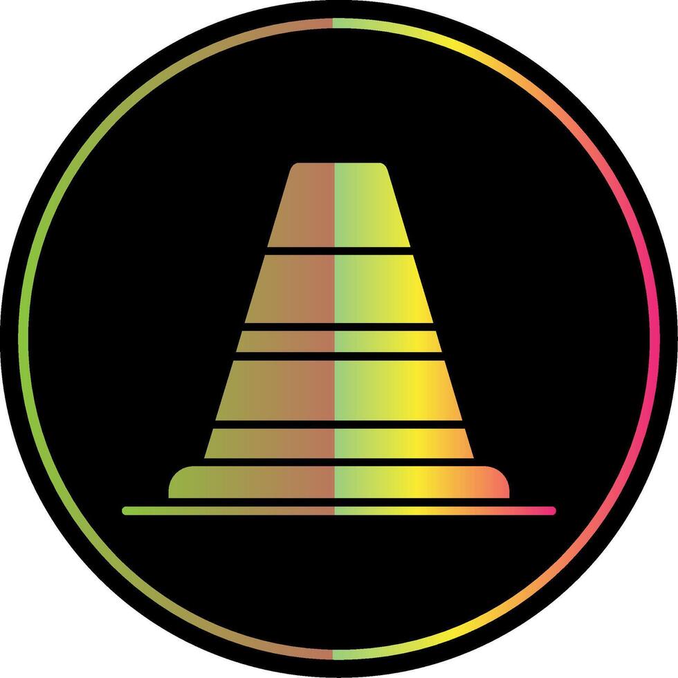 Cones Signal Glyph Due Color Icon vector