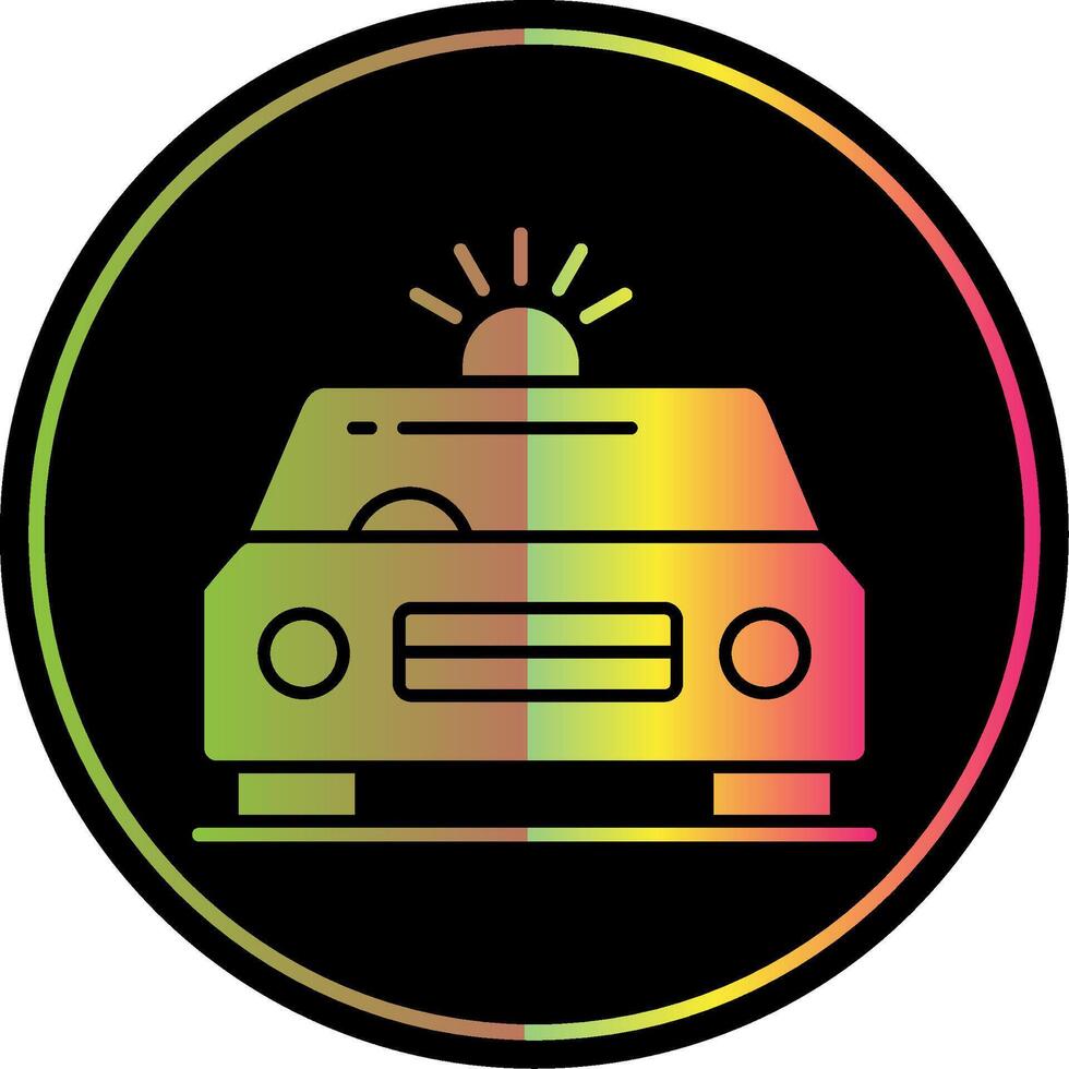 Car Siren Glyph Due Color Icon vector