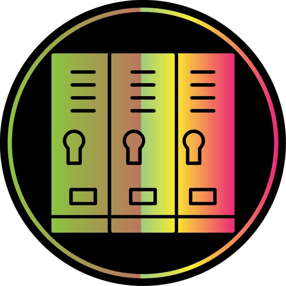 Locker Room Glyph Due Color Icon vector