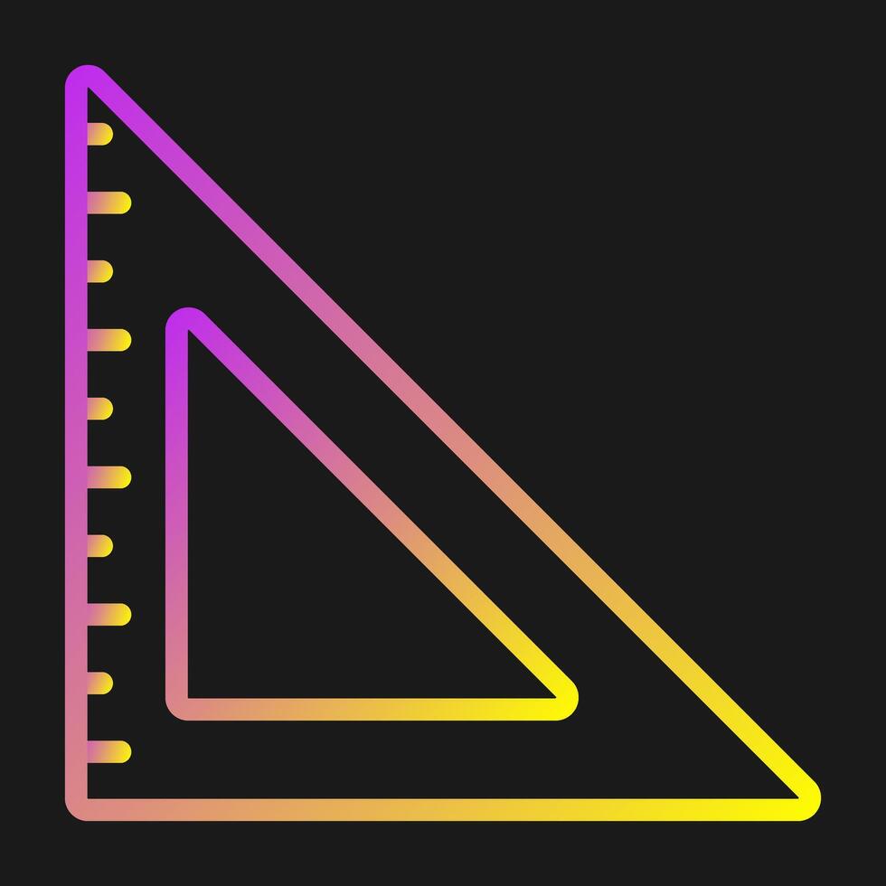 Triangular Ruler Vector Icon