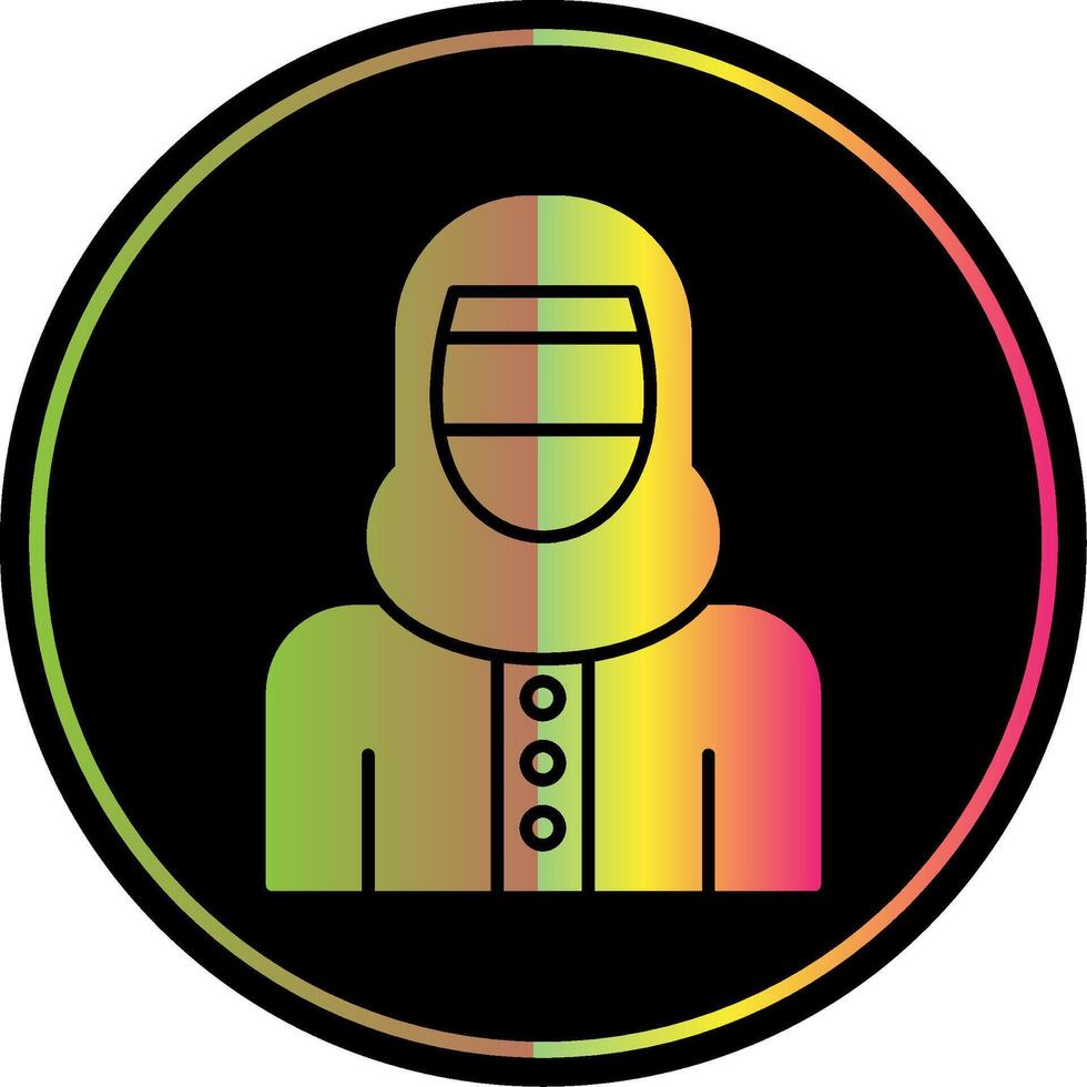 Woman with Niqab Glyph Due Color Icon vector